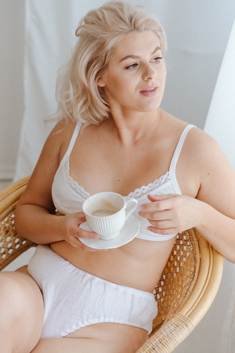 Linen Triangle Bra VANILLA