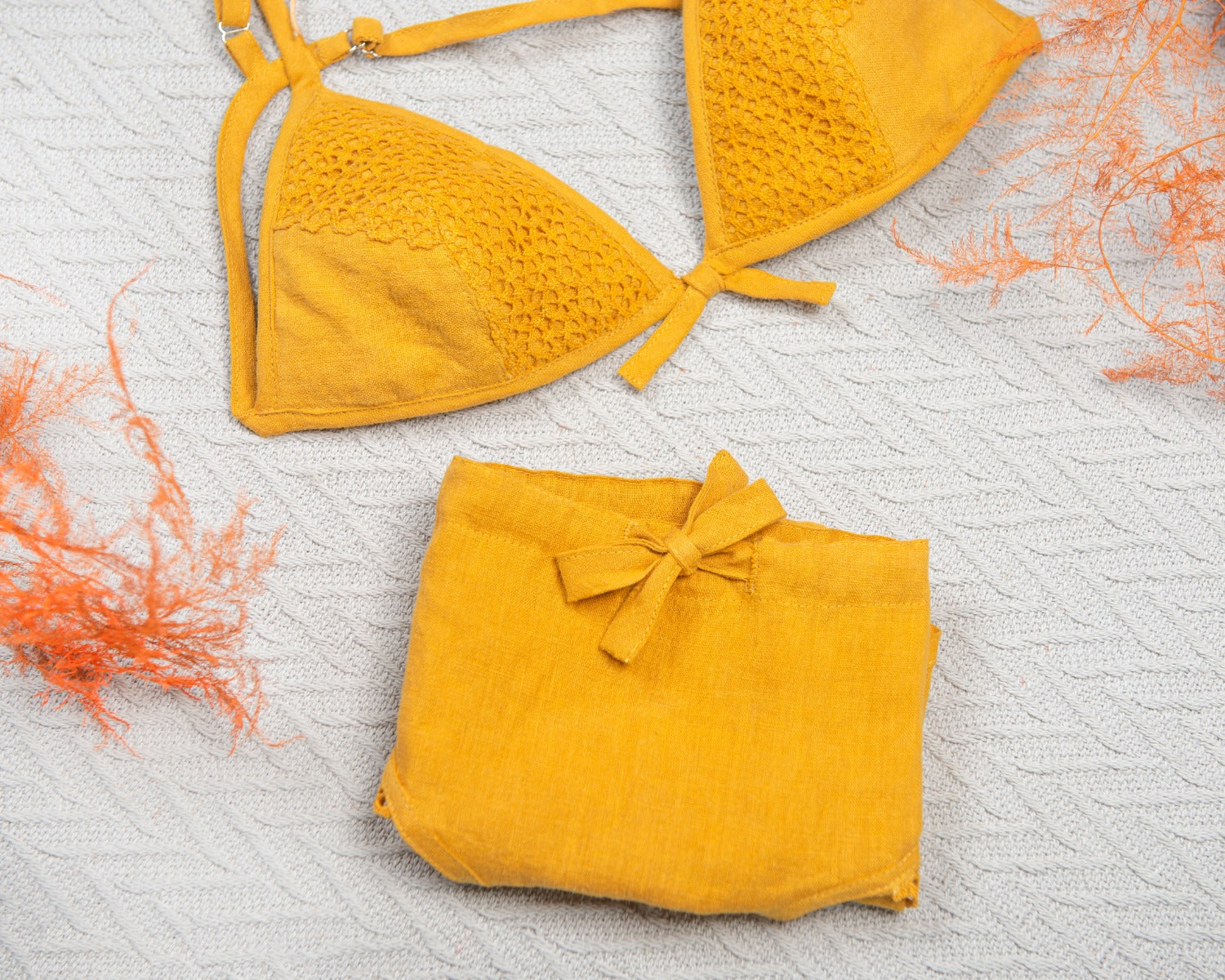 Linen Padded Bralette SUMMER